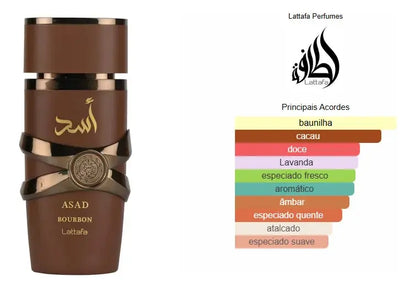 Perfume Lattafa Asad Bourbon Alta Fixação 100ml