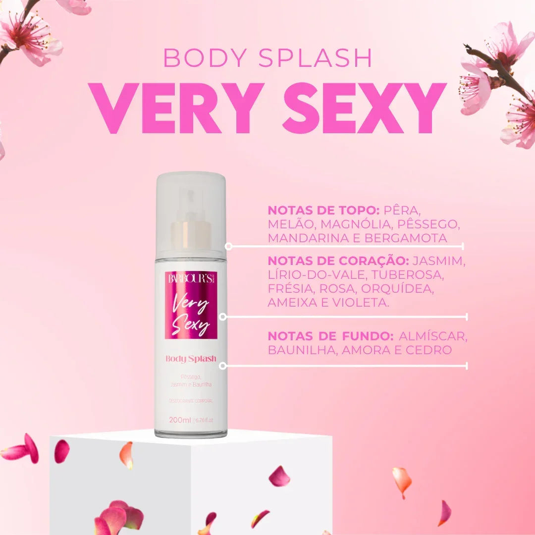Kit 4 Body Splash - My Sweer Delight, Very Sexy, Good Graces e Roses